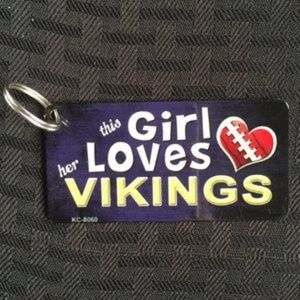 This Girl Loves her Vikings Novelty Key Chain